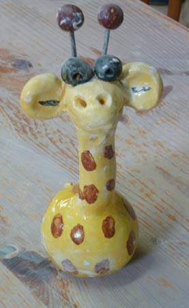 Girafe en faïence