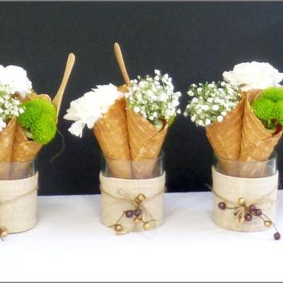 Fleurs en cornets