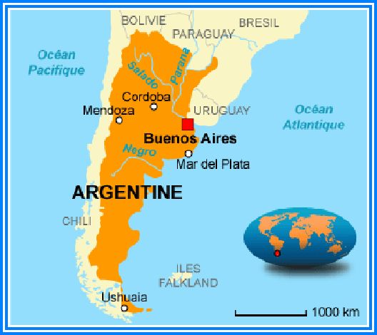 Carte d'Argentine