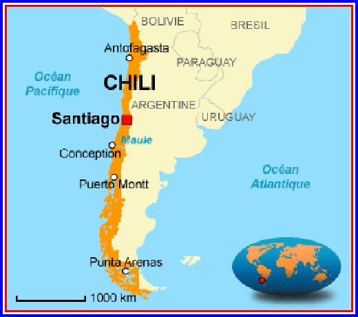 Carte du Chili